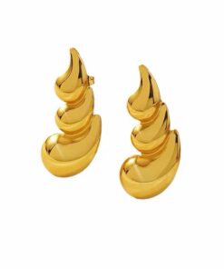 80084 - Zarcillo acero dorado