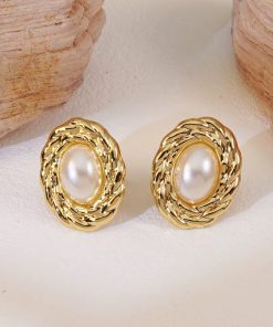 80089 - Zarcillo acero dorado