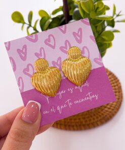 80070 - Zarcillo acero dorado