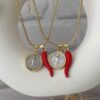 21044 - Collar armado virgen maria aji rojo