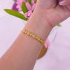 41163 - Pulsera acero dorada con cristales