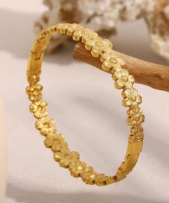 41152 - Pulsera acero dorado multiflor