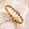 41153 - Pulsera acero dorado multiflor