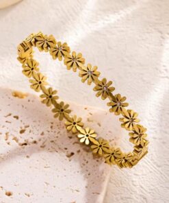 41153 - Pulsera acero dorado multiflor
