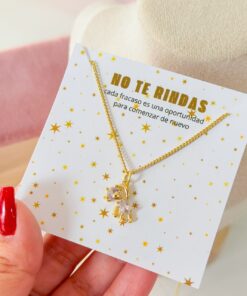 20068 – Collar armado oso doble cristal