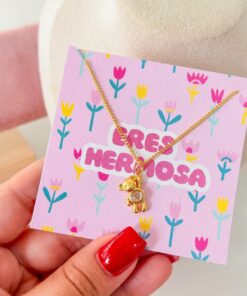 20067 – Collar armado oso con cristal en el medio