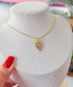 20097 - Collar armado uva con cristales