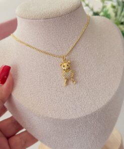 20105 - Collar armado oso con cristal