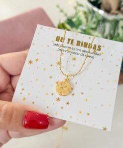 20163 - Collar armado brujula dorada