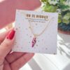 20168-3 Collar armado rayo esmaltado con cristales morado