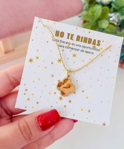 20087-1 Collar armado trebol marmoleado