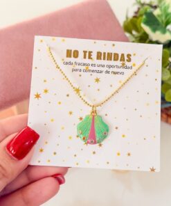 20011 - Collar armado almeja verde