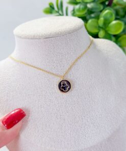 20346-1 Collar armado angel negro