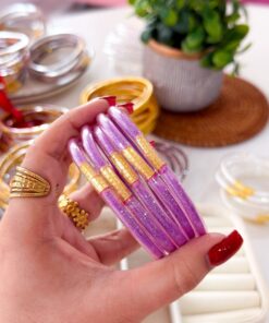 40201-8 Set 5 pulseras morado