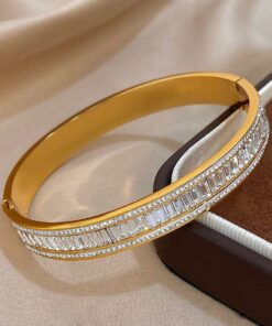 41159 - Pulsera acero dorada multi cristales