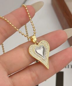 21036-3 Collar armado balines corazon