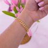 41162 - Pulsera acero dorada con cristales
