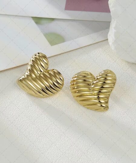 80040 - Zarcillos acero corazón