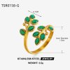 30090 - Anillo Acero flor