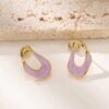 80098-3 Zarcillos acero U morado