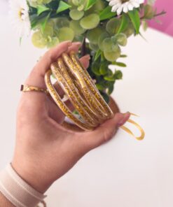 40201-15 Set 5 pulseras dorado