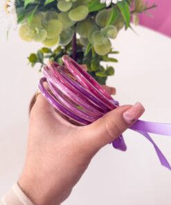 40201-14 Set 5 pulseras moradas