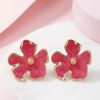 80087 - Zarcillos acero flor esmaltada