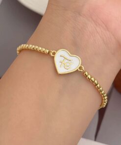 41177-1 Pulsera FE corazon con balines