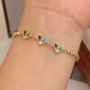 41173 - Pulsera balines triple corazon multicolor