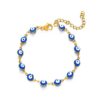 41181-1 Pulsera Acero ojos turco azul oscuro