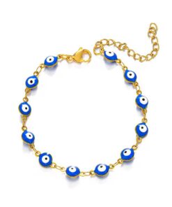41181-1 Pulsera Acero ojos turco azul oscuro