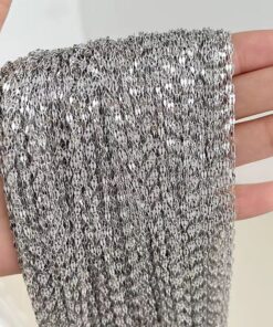 11002  - Paquete 10 Cadena armada plateada