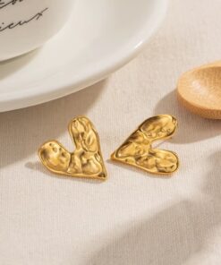 80028  - Zarcillos acero dorado