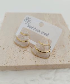 80001 - Zarcillos acero esmaltado