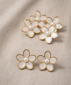 80079 - Zarcillos acero esmaltado