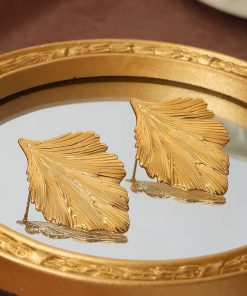 80124 - Zarcillos acero dorado