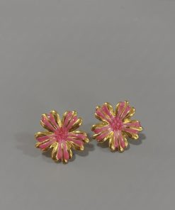 80024 - Zarcillos acero dorado
