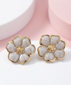 80143-2 Zarcillos acero flor