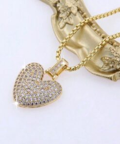 21002 - Collar armado corazon dorado