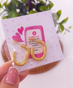 80151 - Zarcillos acero dorado C