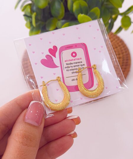 80164 - Candonga acero dorado U largos