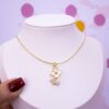 20017 - Collar armado flor blanca