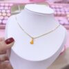20083-9 Collar armado corazon mini Naranja claro