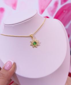 20344 - Collar armado sol verde