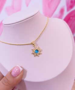 20339 - Collar armado sol azul