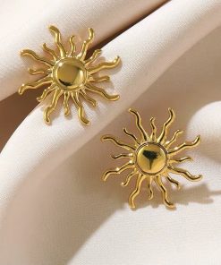 80154 - Zarcillos acero dorado