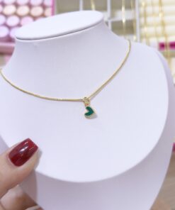 20083 - Collar armado corazon mini verde