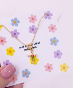 20138 - Collar armado cruz con cristales