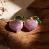 80136-3 Zarcillos acero manzana morado