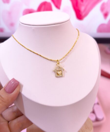 20142 - Collar armado corazon en casa